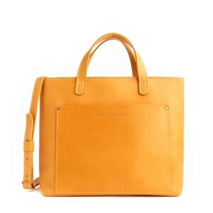Portland Leather Crossbody Bag in Mustard Yellow